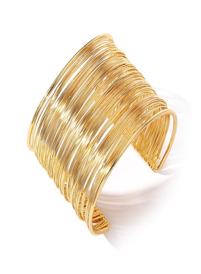 Peora Gold Plated Fancy Adjustable Cuff Bracelet Fashion Jewellery Gift for Women Girls - Image 1
