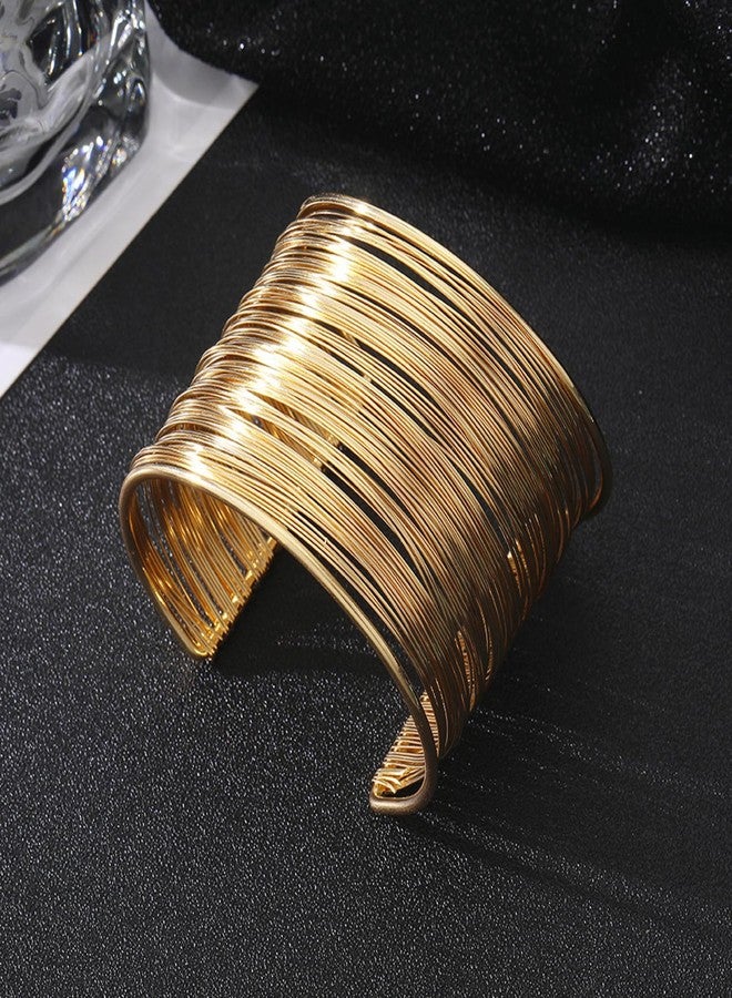 Peora Gold Plated Fancy Adjustable Cuff Bracelet Fashion Jewellery Gift for Women Girls - Image 3