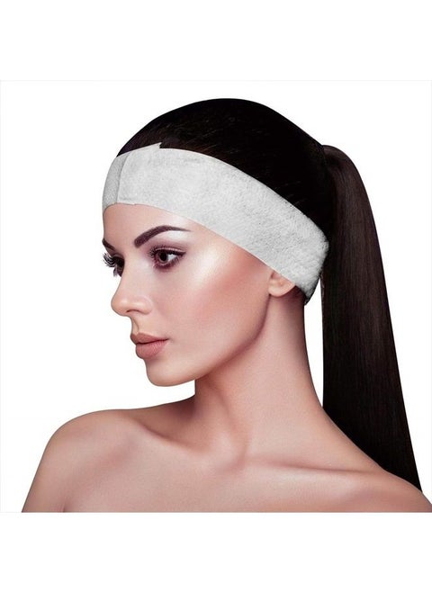 100 Ct. Disposable Spa Facial Headbands with Convenient Closure