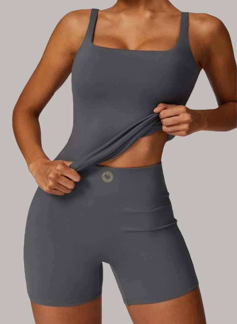 Womens High Waist Contour Workout Sport Yoga Shorts Tummy Control
