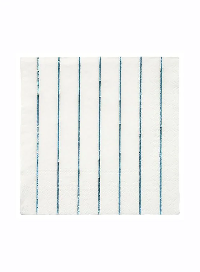 Meri Meri Holographic Blue Small Napkins