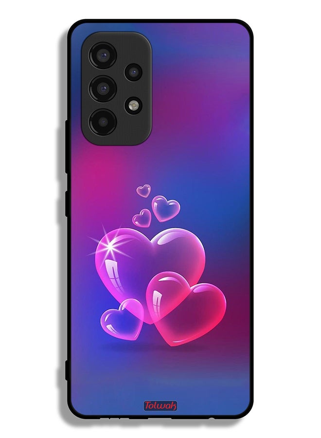 Tolwak Samsung Galaxy A53 5G Protective Case Cover Water Hearts - Image 1