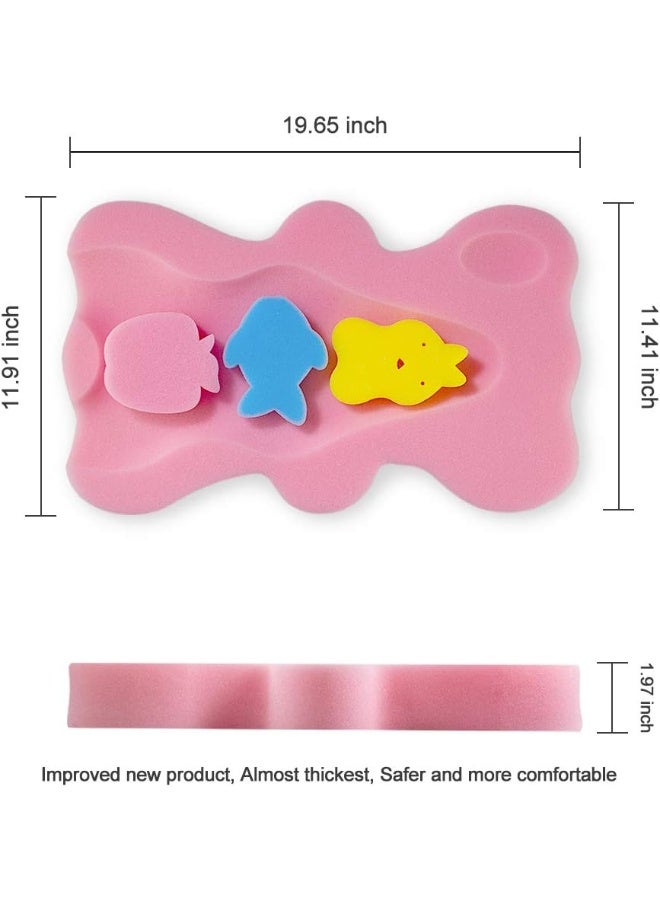 HALLO (Pink) - Soft Infant Bath Sponge Anti Bacterial And Skid Proof Baby Bath Mat Newborn Odour Free (Pink) - Image 2