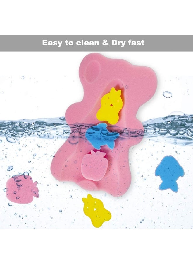 HALLO (Pink) - Soft Infant Bath Sponge Anti Bacterial And Skid Proof Baby Bath Mat Newborn Odour Free (Pink) - Image 5