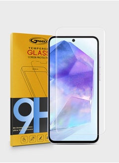GMAX HD Tempered Glass Screen Protector for Samsung Galaxy A55 2024 - Anti Reflection Anti Bubbles 9H Hardness 0.33 mm Rounded Edges Easy Installation  - Image 1