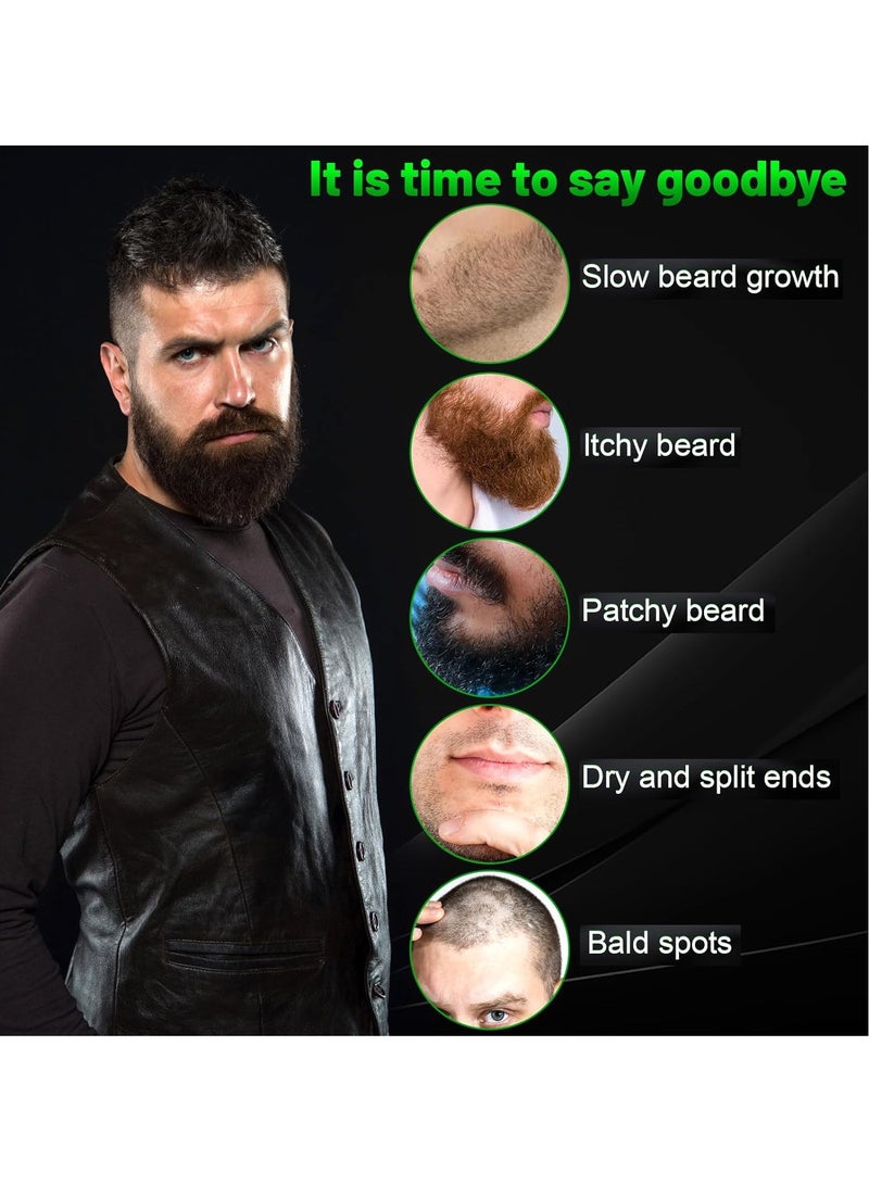 Biotin Beard Balm, 2X Thickening Biotin, with Castor Oil and Argan & Jojoba Oils, Promotes Beard Growth, Styles, Strengthens & Softens Beards & Mustaches, 2 Ounce, Vanilla, Cedar, Orange  - Image 4