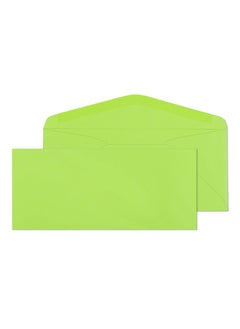 EnDoc #10 Colored Envelopes - Bright Lime Color - 24Lb Paper Colored Envelopes Letter Size For Offices, Holiday, Invoices, Mailings - 4 1/8 X 9 1/2 Inches - 50 Pack  - Image 1