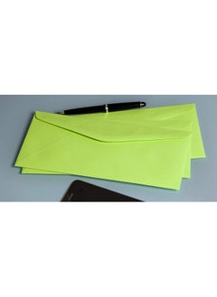 EnDoc #10 Colored Envelopes - Bright Lime Color - 24Lb Paper Colored Envelopes Letter Size For Offices, Holiday, Invoices, Mailings - 4 1/8 X 9 1/2 Inches - 50 Pack  - Image 4