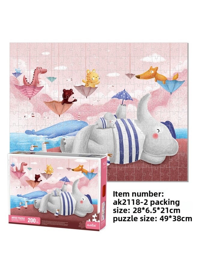 Jigsaw Puzzle 200 Piece Paper Jigsaw Puzzle Educational Toys Toys Children's Gifts Wholesale-Color:Cure Series -1(200 Tablets) - Image 3