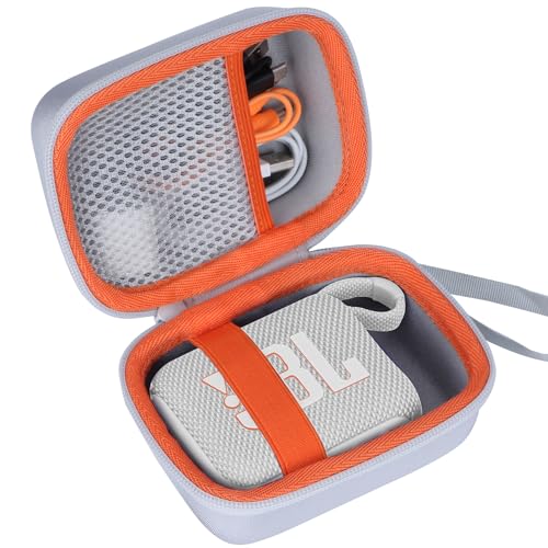 Lebakort Hard Case Compatible with JBL GO 4 GO 3 Portable Speaker (Off White Case) - Image 2