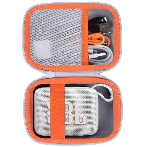 Lebakort Hard Case Compatible with JBL GO 4 GO 3 Portable Speaker (Off White Case) - Image 1