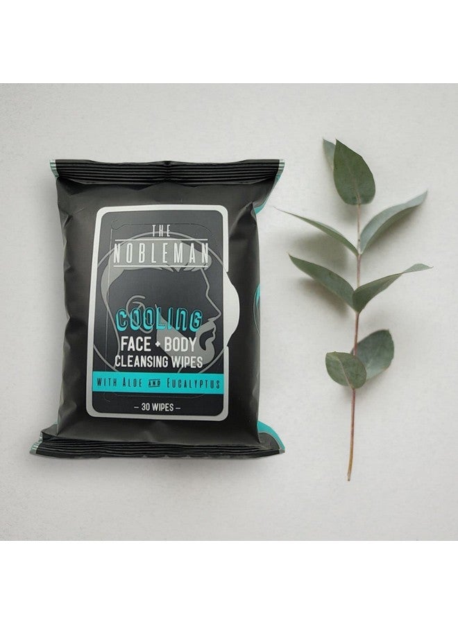Global Beauty Care The Nobleman Men'S Cooling Face + Body Cleansing Wipes Eucalyptus 30 Count - Image 4