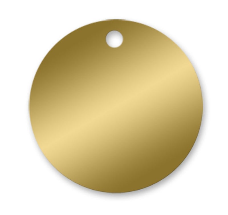 NapTags Brass Tags - 1-1/2 inch Circle - .020 - Pk/25 - Image 1