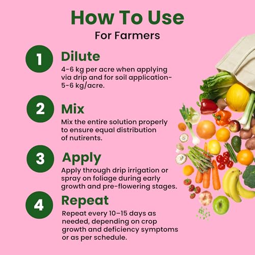 Utkarsh Calcium Nitrate Fertilizer for Plants Home Garden | 100% Water Soluble Foliar Spray Nutrition, Promotes & Boosts Healthy Flower and Fruit Growth (900 gm; Pack of 1) - Image 5