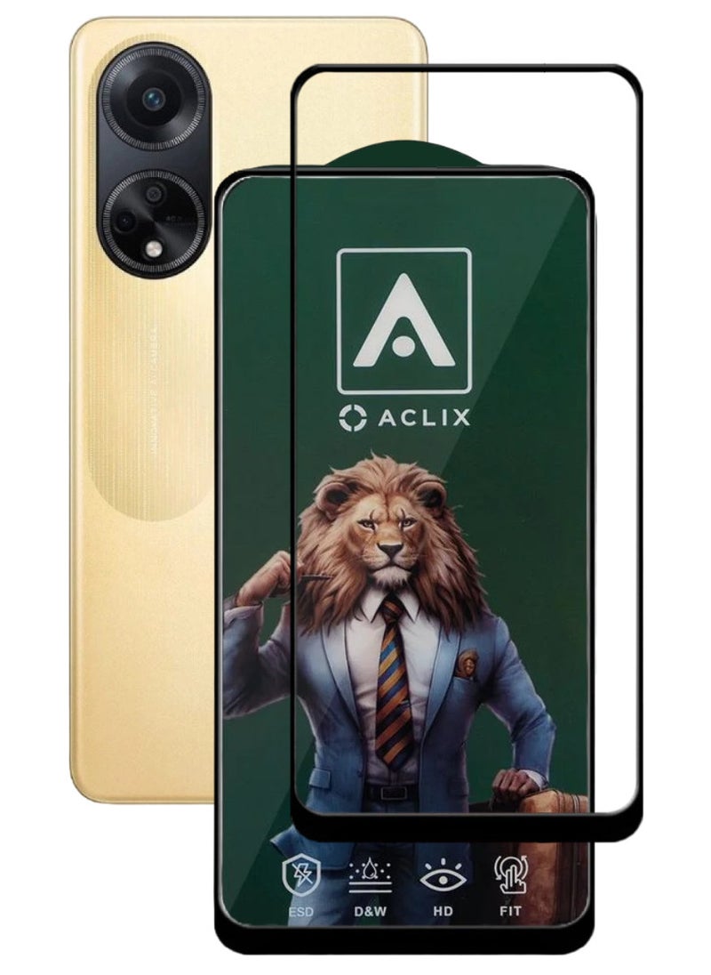 ACLIX 2 Pieces Antistatic ESD Dustproof Premium Quality High Definition Tempered Glass Screen Protector Designed For Oppo F23 - Image 1