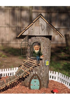 KASTWAVE Tree Hugger Garden Gnome Statue, Garden Peeker Yard Art unimaginable Tree Sculpture Garden Decoration  - Image 5