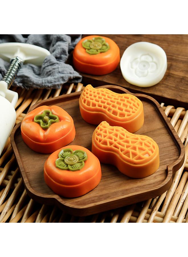 Bluejw Persimmon Moon Cake Mold Peanut Household Creative Hand Pressure Mold Model Printing Tool Mung Bean Cake Baking Mold - Image 2