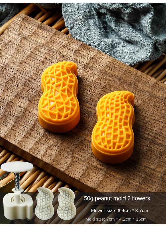 Bluejw Persimmon Moon Cake Mold Peanut Household Creative Hand Pressure Mold Model Printing Tool Mung Bean Cake Baking Mold - Image 1