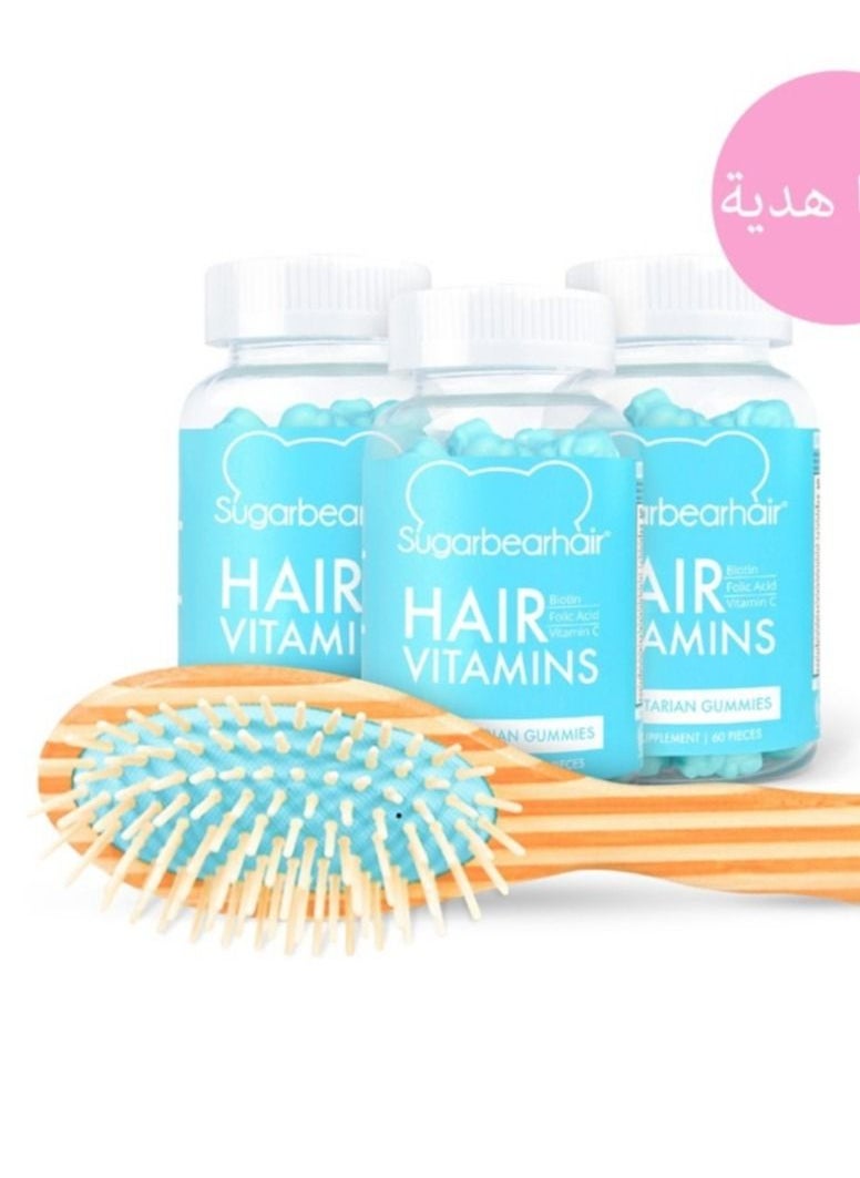 Plant-based gum packs with 3-piece hair-friendly vitamins containing 60 pieces of gum and come with free gift brush - pzsku/Z94EBA8F26F56EDA22384Z/45/_/1690130357/c7862026-4e97-424d-afe0-863a96b0a052