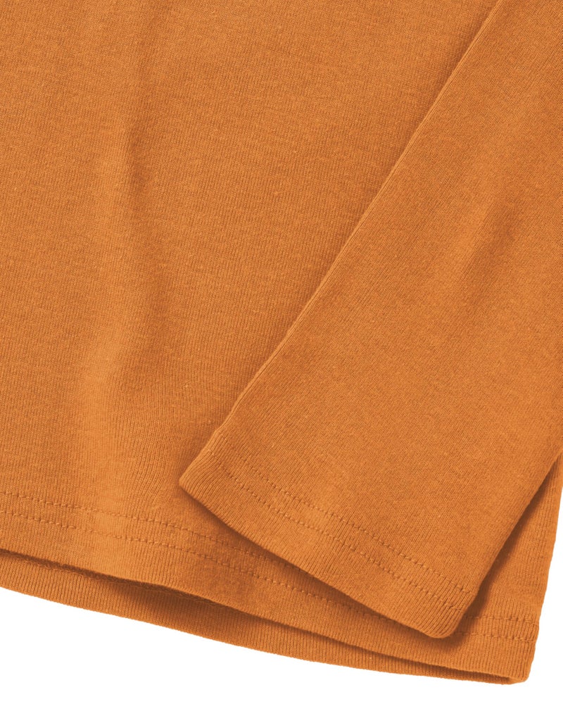 GIVON Menâ€™s Slim Fit V-Neck Long Sleeve T-Shirt â€“ 100% Cotton Ribbed Knit â€“ Midweight Base Layer or Standalone Top / DCP053-ORANGE-M - Image 5