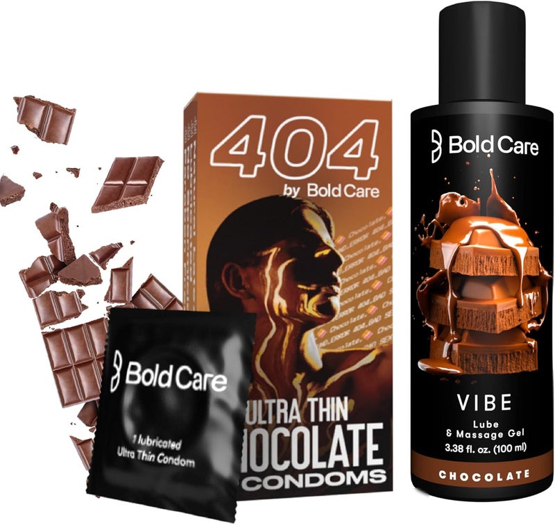 Bold Care Chocolate Flavored Condom and Lube Combo - Image 1