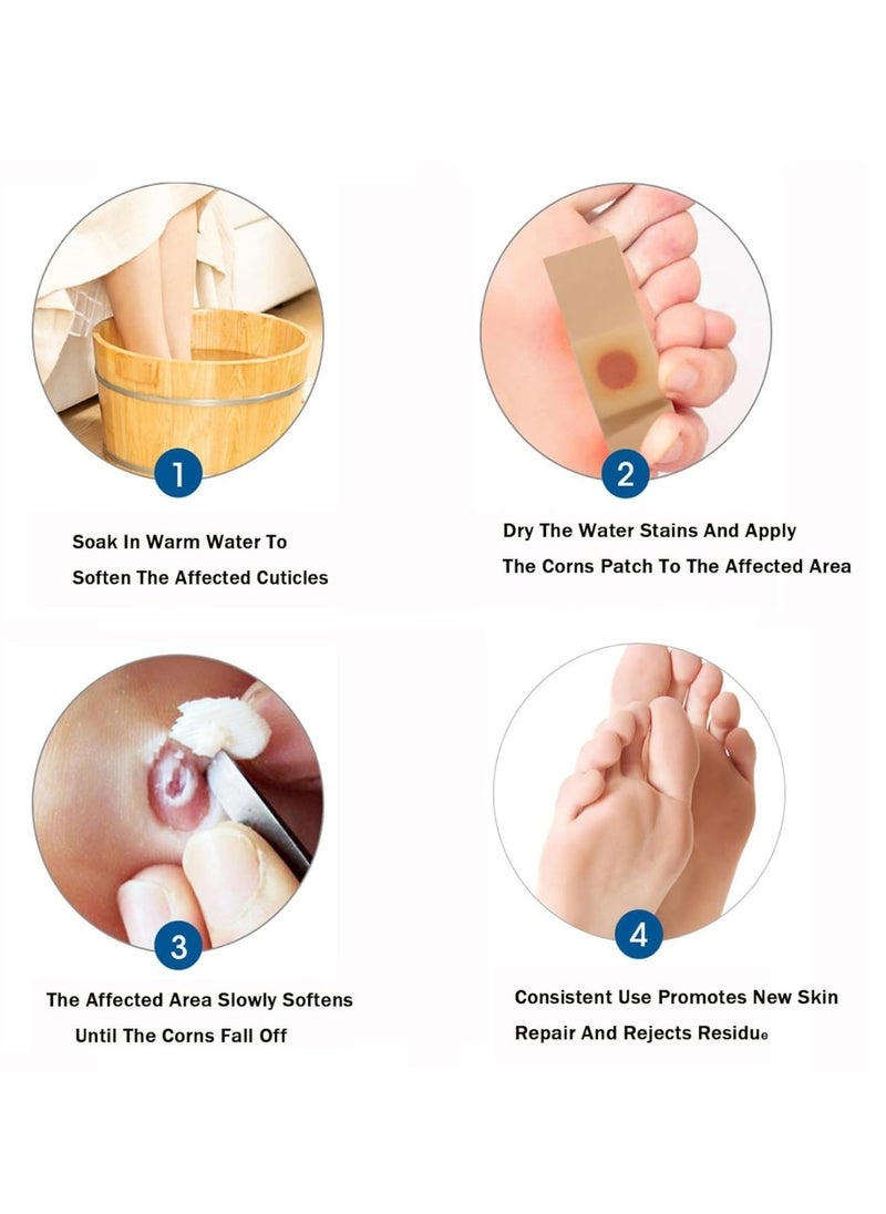 MQFORU - 24 Pcs Corn Remover Pads Corn Plasters with Hole for Feet Hand Toe Corn Removal Ideal for Relief Corn Pain and Foot Care Wart Remover Foot Corn Remover Patch Corn Removal Pads - Image 1