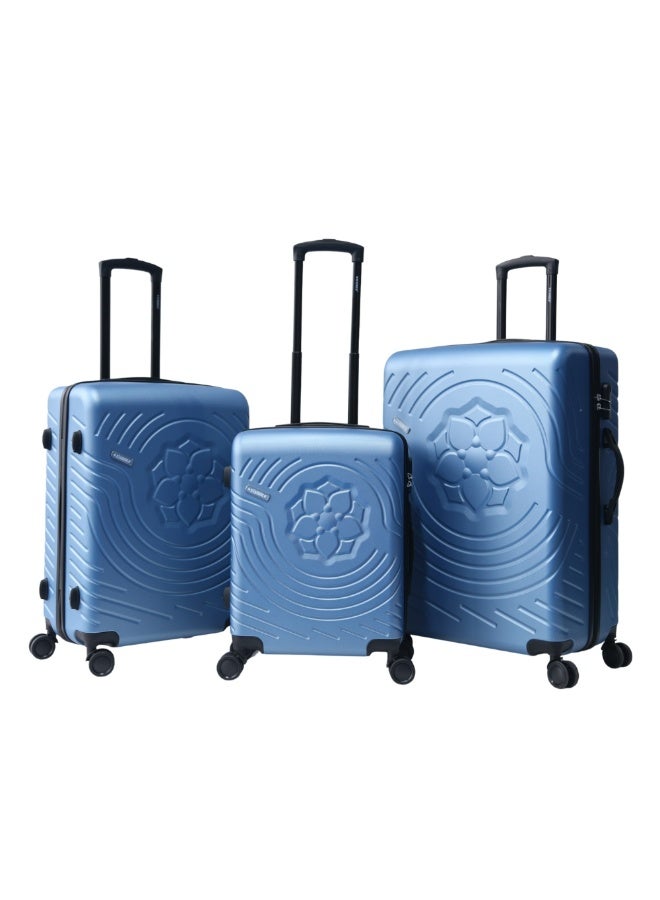 ستارجولد مجموعة أمتعة خفيفة الوزن من 3 قطع مصنوعة من مادة ABS الصلبة مع عجلات دوارة 360 درجة وقفل رقمي ومقبض من سبائك الألومنيوم - Image 1