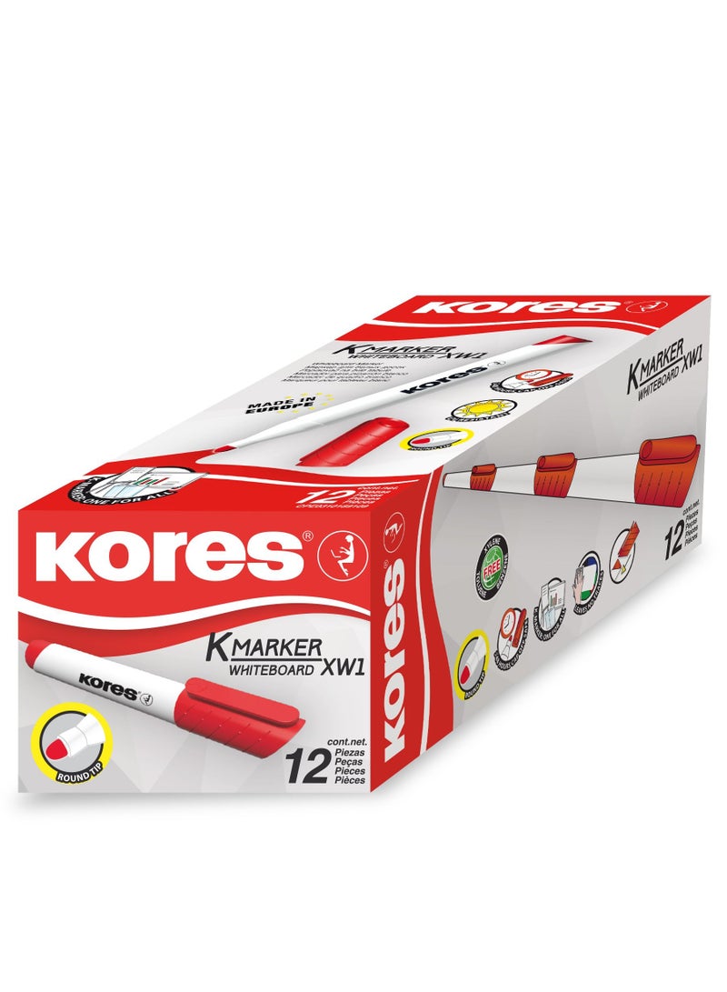 Kores 12-Pack K-Marker Whiteboard Pen Chisel Tip - Image 3