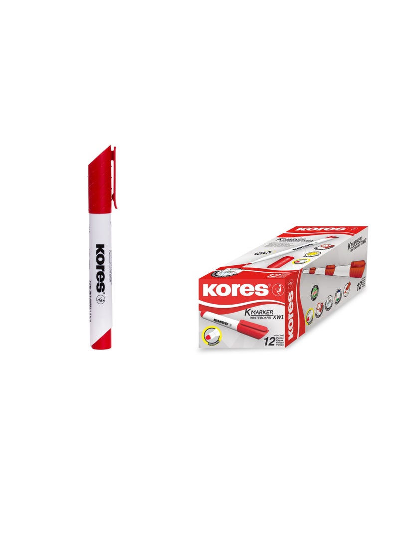 Kores 12-Pack K-Marker Whiteboard Pen Chisel Tip - Image 1