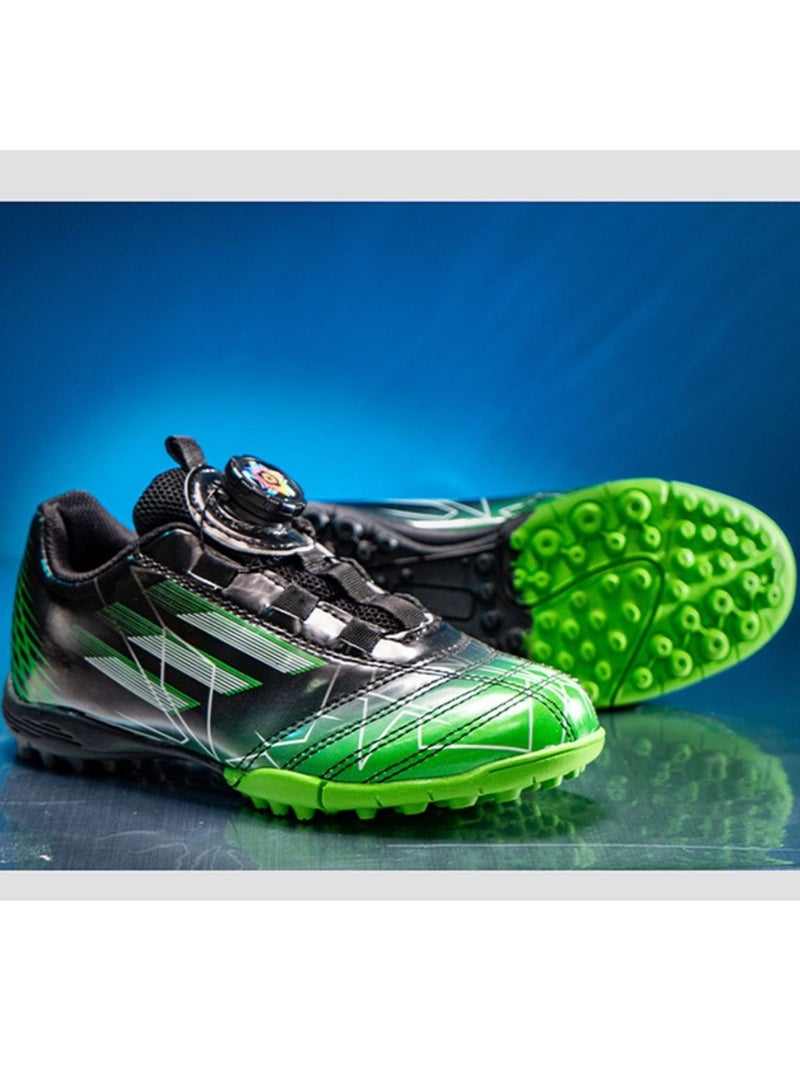 Loquat Low-Top Competition Sports Football Shoes Black/Green  - Image 2