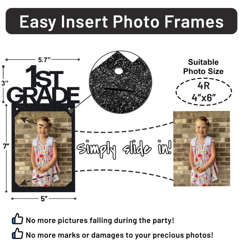 PartyHooman Graduation Photo Banner K-12, Kindergarten to 12th Grade for Middle/Junior, High/Senior Graduation Decorations 2026 | Class of 2026 Party Decorations |Pictures Party Supplies (Pre-strung) - Image 3