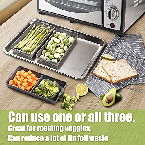 ZIP STANDING Nonstick Bakeware Set, New large size Cake Silicone Sheet Pan, baking pan dividers, Suitable for oven, air fryer to simplify cooking, Safe to use and easy to clean. - Image 3