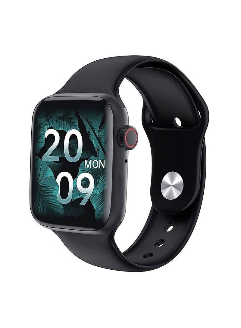 Full Touch Screen Heart Rate/Blood Pressure Monitor Sports Modes Smartwatch Black - Image 1