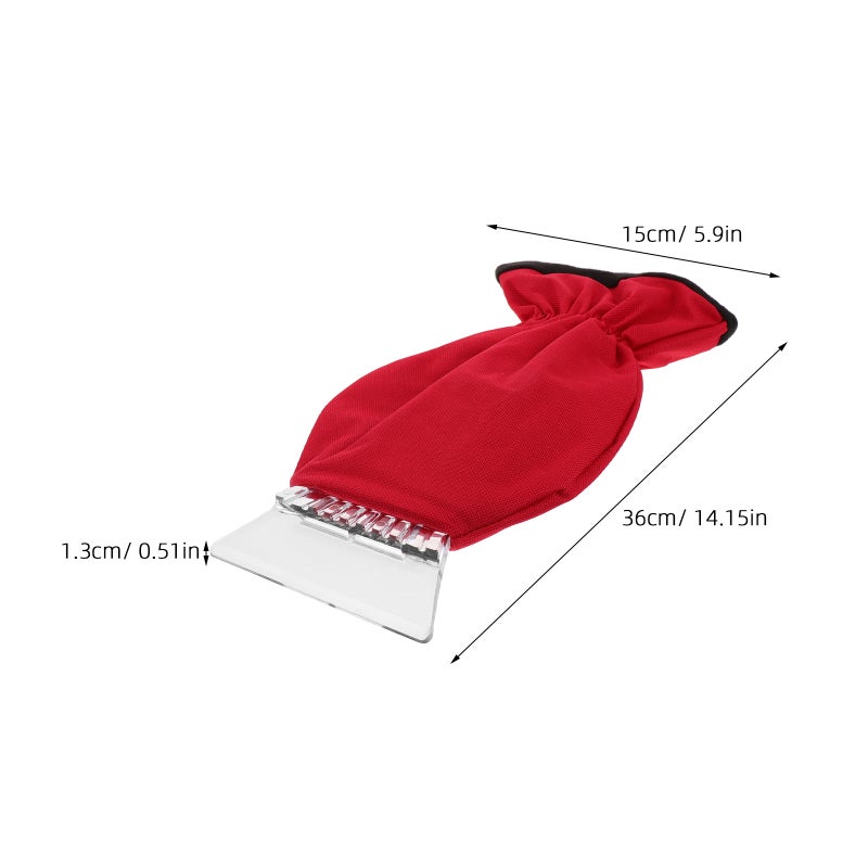 Ice Scraper With Glove Winter Car Windshield Ice And Snow Remover Shovel Auto Winter Ice Snow Scraper Mitt Sweeping Tool For Windshields - Image 4