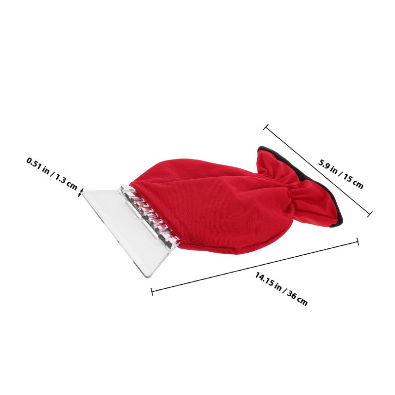 Ice Scraper With Glove Winter Car Windshield Ice And Snow Remover Shovel Auto Winter Ice Snow Scraper Mitt Sweeping Tool For Windshields - Image 2