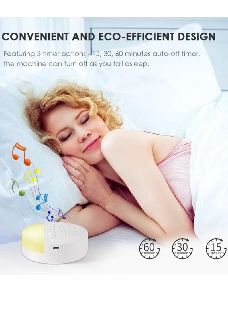 Gonice White Noise Sleep Machine Built-in 6 Soothing Sound Soft Breath Light 15/30/60 Intelligent Timing for People of All Ages  - Image 5