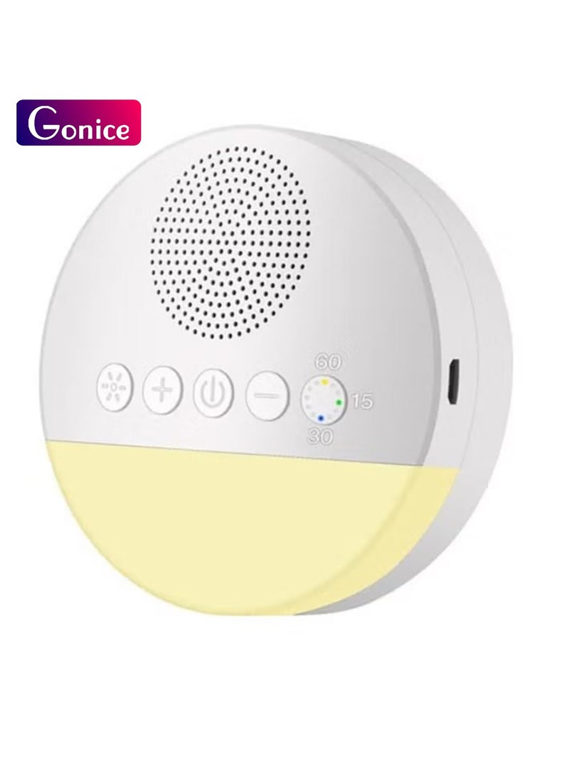 Gonice White Noise Sleep Machine Built-in 6 Soothing Sound Soft Breath Light 15/30/60 Intelligent Timing for People of All Ages  - Image 1