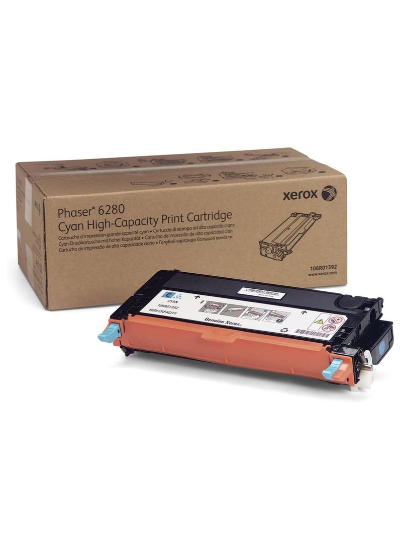xerox Toner Xerox Phaser High Capacity Print Cartridge For Phaser 6280 Cyan 
