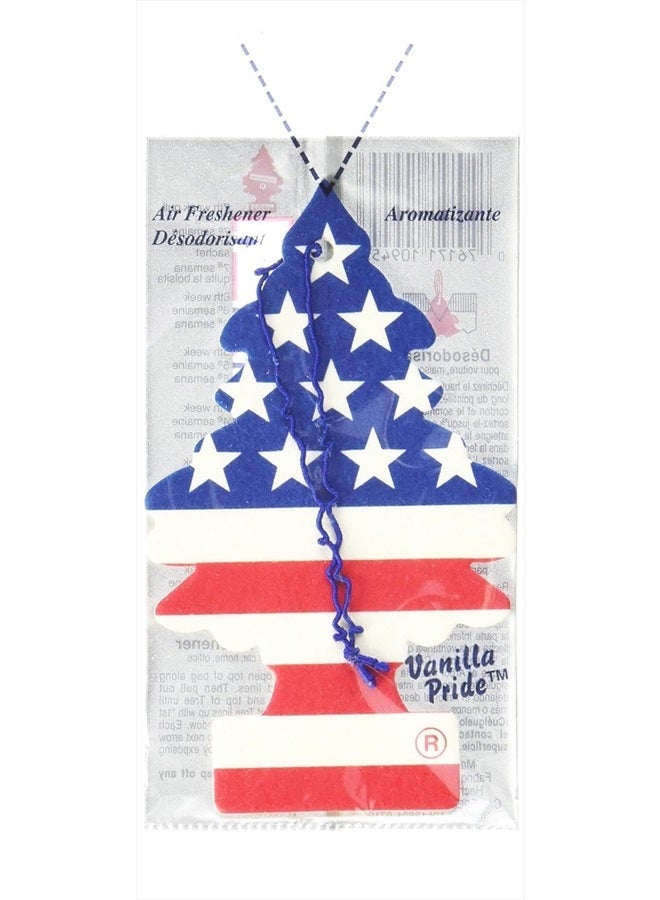 Little Trees Car Air Freshener | Hanging Paper Tree for Home or Car | Vanilla Pride Scent | Pack of 12 - Image 1