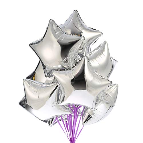 MOWO 50pcs Star Shaped Foil Balloons, 18' Helium Mylar Balloons, Self Sealing, Reusable, Assorted Color, For Party, Birthday, Wedding Decoration - Image 5