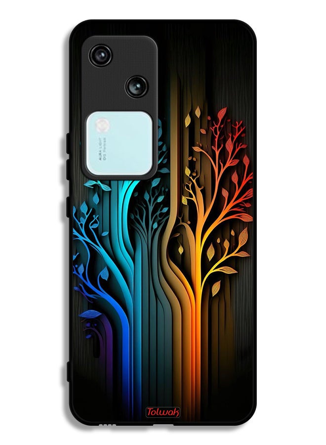 Tolwak Vivo V30 5G Protective Case Cover Tree Leaves Art - Image 1