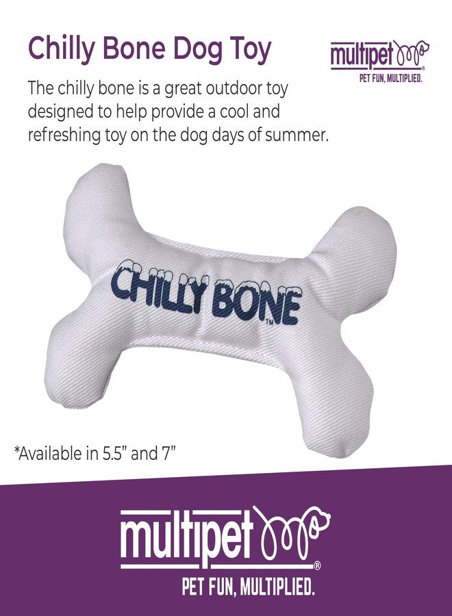 Multipet Chilly Bone Dog Toy - Vanilla-Scented Canvas Freezable Teething Toys - Frozen Dog Toy for Chewing & Playing (1 Count, 7”) - Image 2