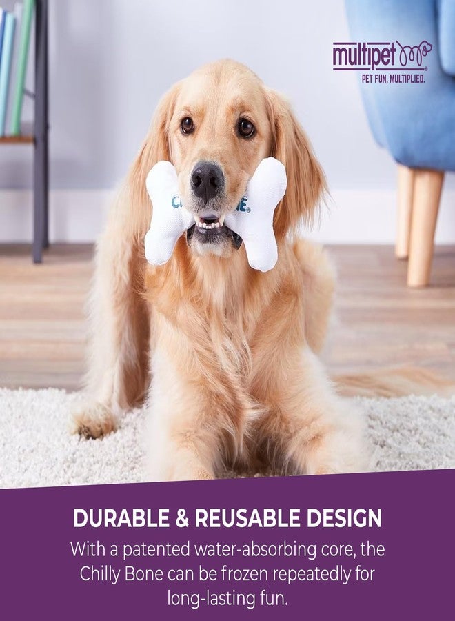 Multipet Chilly Bone Dog Toy - Vanilla-Scented Canvas Freezable Teething Toys - Frozen Dog Toy for Chewing & Playing (1 Count, 7”) - Image 4