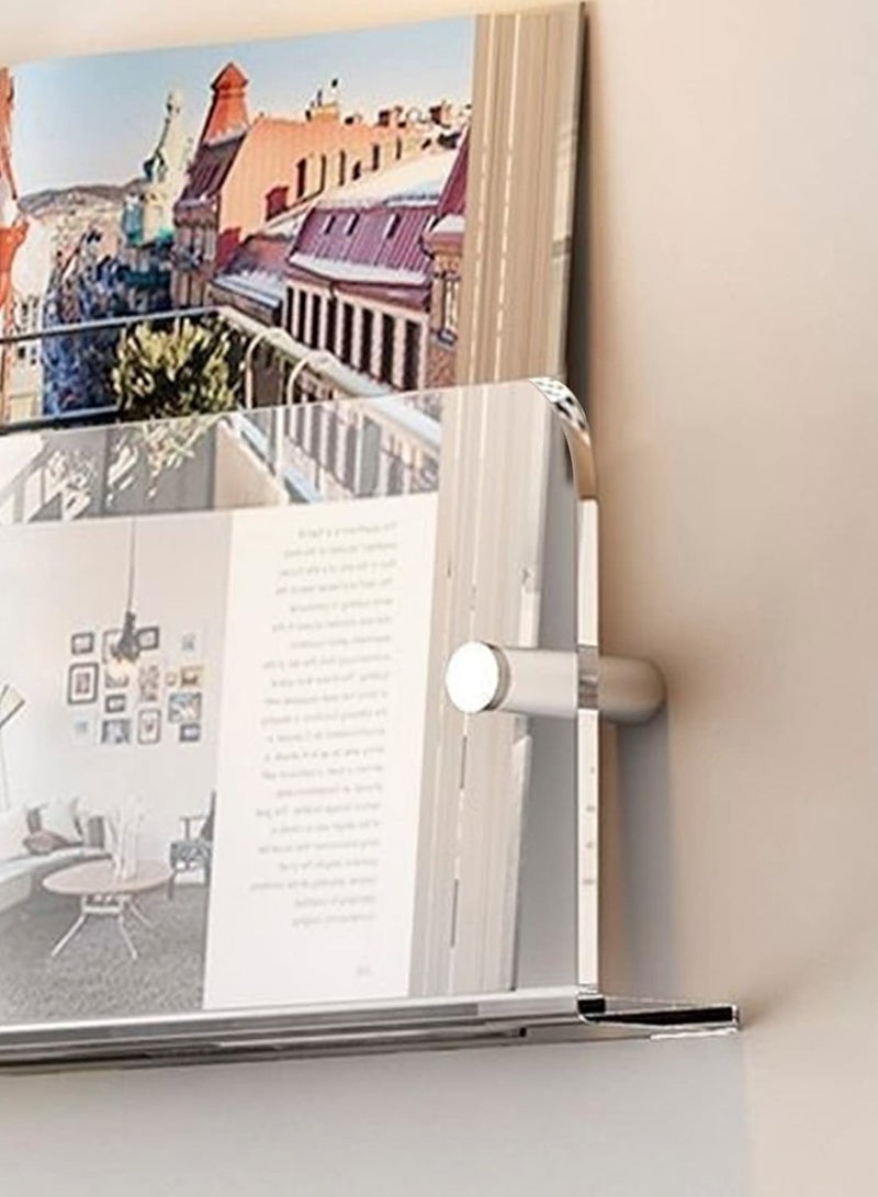 TPGP 3PACK Acrylic Brochure Holder Wall Mount Clear Hanging Magazine Rack Bookshelf Comic Display Stand Floating Storage Organizer for Living Room, Office, Waiting Room - Image 5