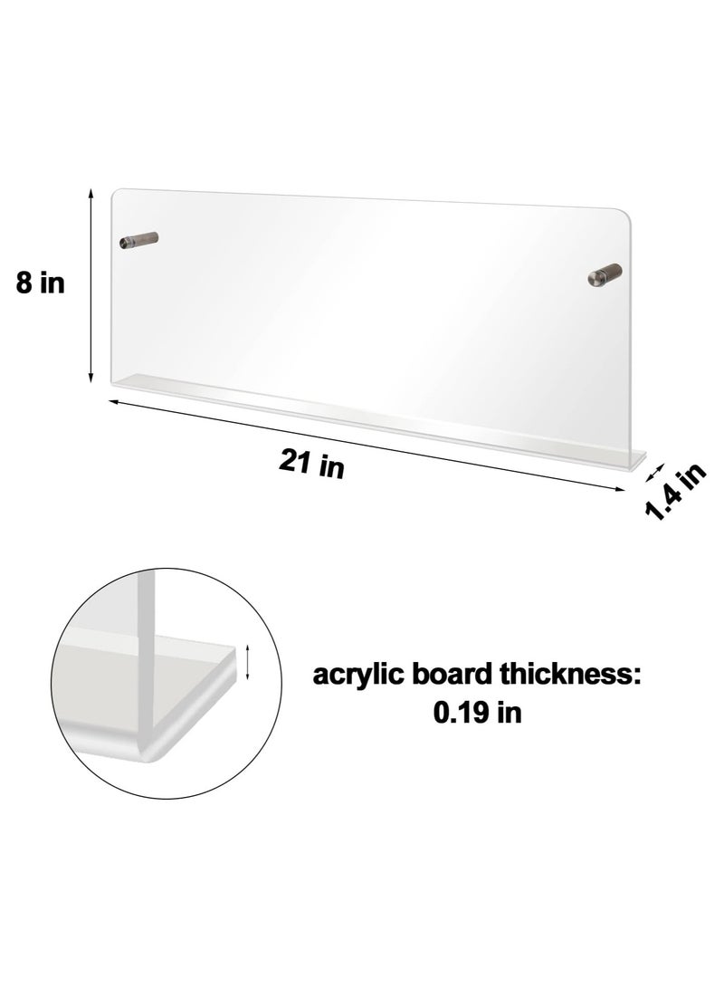 TPGP 3PACK Acrylic Brochure Holder Wall Mount Clear Hanging Magazine Rack Bookshelf Comic Display Stand Floating Storage Organizer for Living Room, Office, Waiting Room - Image 2