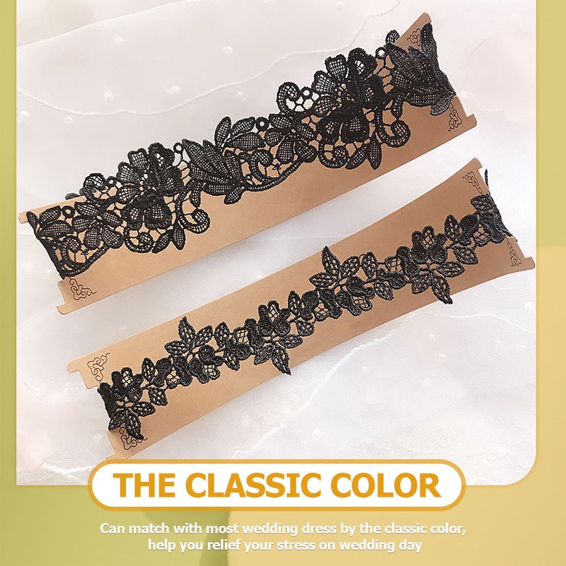 2pcs Wedding Bride Garters Bridal Lace Garters Women Thigh Garters Leg Garters - Image 5