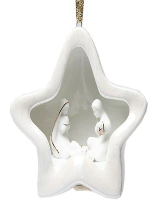 Appletree Design Nativity Star Ornament, 3-1/4-Inch Tall, Christmas Tree Light Snugly Fits Into Ornament