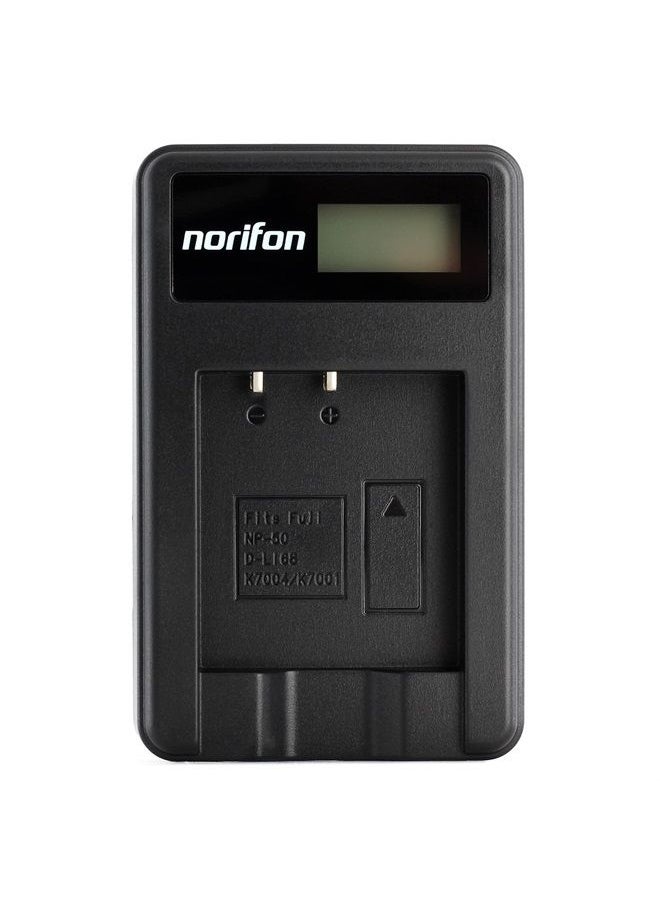 Norifon - KLIC-7001 LCD USB Charger for Kodak Easyshare M1063, M320, M340, M341, M763, M863, V550, V570, V610, V705 Camera and More - Image 1