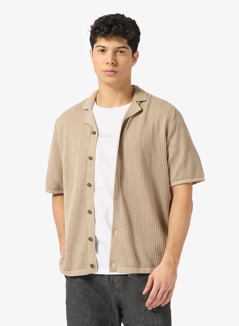 Knitted Short Sleeve Shirt