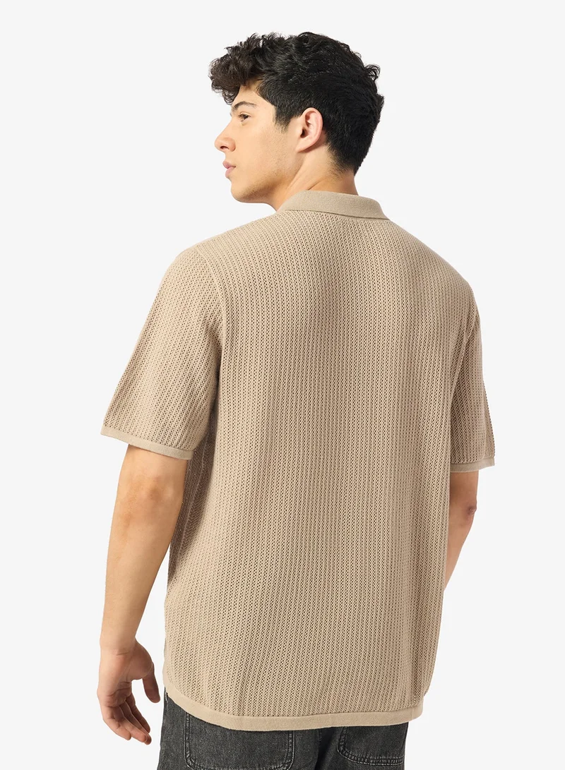 JACK & JONES Knitted Short Sleeve Shirt